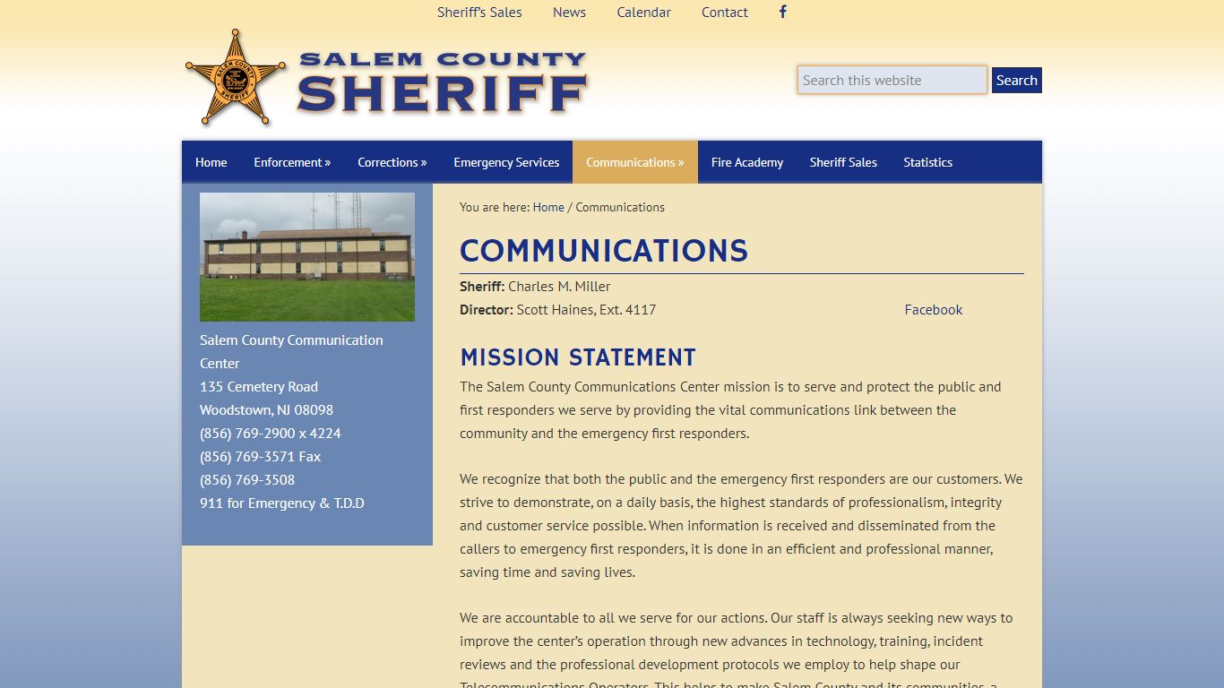 Communications - Salem County Sheriff's Office